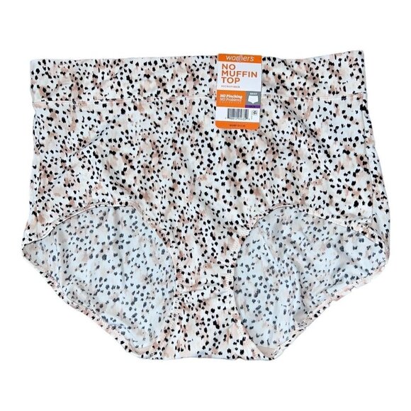 NWT WARNERS No Muffin Top Microfiber Animal Print Briefs Panties Lingerie Sz 2XL - Picture 1 of 6